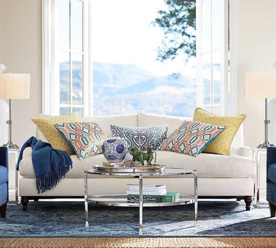 Carlisle Upholstered Sofa (203 230 cm) Pottery Barn Australia